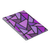 Carnet Tons de vitrail violet motif (Côté Droit)