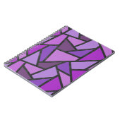 Carnet Tons de vitrail violet motif (Côté gauche)