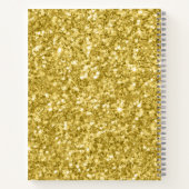 Carnet Tons dorés Faux Paillettes Imprimé (Dos)