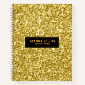 Carnet Tons dorés Faux Paillettes Imprimé (Devant)