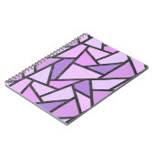 Carnet Tons du motif en vitrail lilas (Côté gauche)