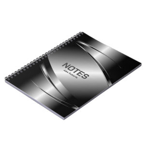 Carnet Tons Gris Acier Inoxydable Revêtement métallique -