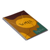 Carnet Tons Terre formes organiques abstrait arrière - pl (Côté Droit)