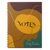 Carnet Tons Terre formes organiques abstrait arrière - pl (Devant)