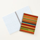 Carnet Tons Terres rayures (Intérieur)