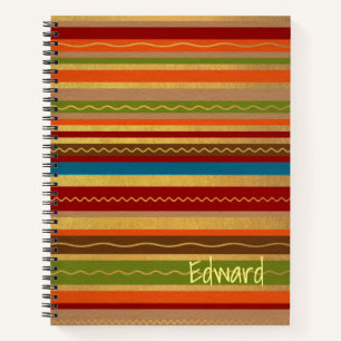 Carnet Tons Terres rayures