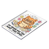 Carnet Too Many Tabs - Funny Cat Notebook (Côté gauche)