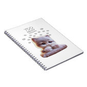 Carnet Too Many Thoughts Cat Notebook – Cute Overthinking (Côté Droit)