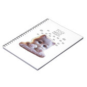 Carnet Too Many Thoughts Cat Notebook – Cute Overthinking (Côté gauche)
