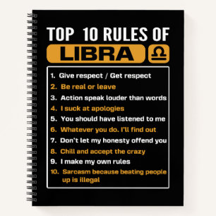 Carnet Top 10 rRules Of libra, Libra Facts Traits Rules