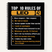 Carnet Top 10 Rules Of Leo, Leo Facts Traits (Devant)