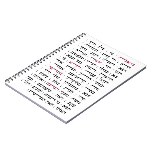 Carnet Torah Parshiot Parshas Weekly Readings (Côté gauche)