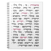 Carnet Torah Parshiot Parshas Weekly Readings (Devant)