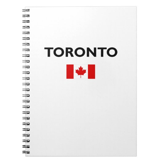 Carnet Toronto Canada Drapeau canadien Couleur claire (Devant)