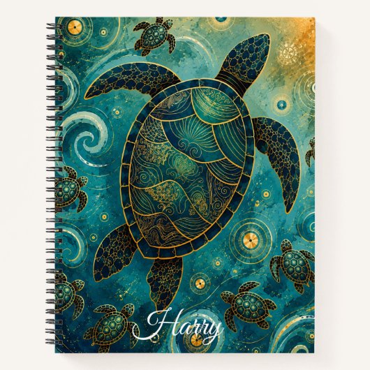 Carnet tortue de mer, (Devant)