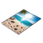 Carnet Tortue de mer à l'aquarelle sarcelle Zen côtier (Côté gauche)