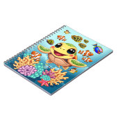 Carnet Tortue de mer bébé heureuse et mignonne (Côté gauche)