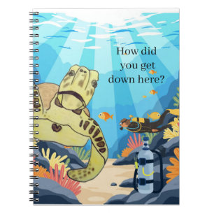 Carnet Tortue de mer Comment êtes-vous descendue jusqu'ic