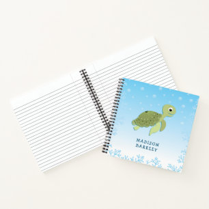 Carnet Tortue de mer Enfant Animal de l'océan mignon