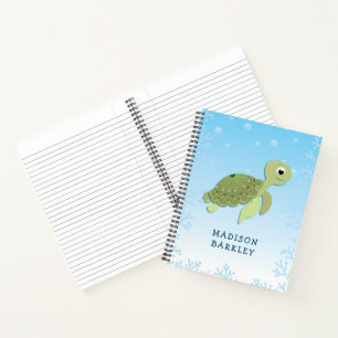 Carnet Tortue de mer Enfants Animaux de l'océan mignons