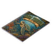 Carnet Tortue de Mer Récif de Corail POPCUT (Côté gauche)