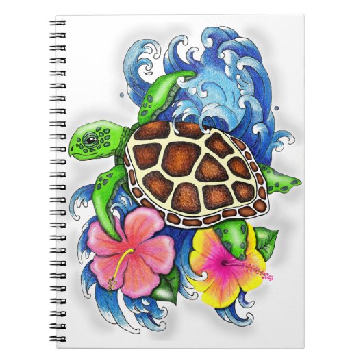 Carnet Tortue de mer tropicale (Devant)