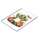 Carnet Tortue Drôle Fantôme Citrouille Boo Halloween Enfa (Côté gauche)