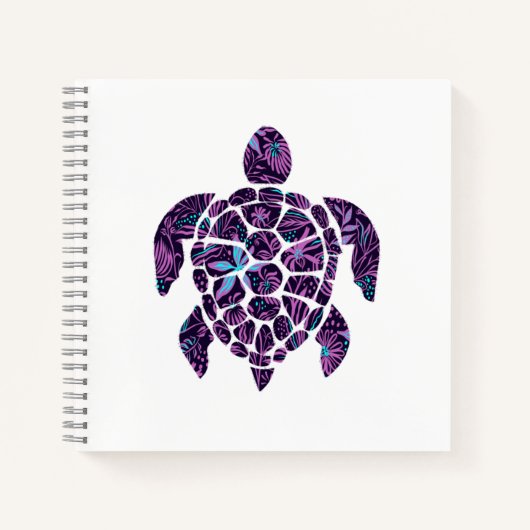 Carnet Tortue florale (Devant)