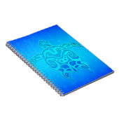 Carnet Tortue tribale bleue (Côté Droit)