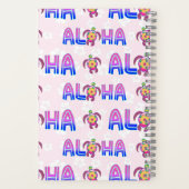 Carnet Tortue tropicale hawaïenne rose violet (Verso)
