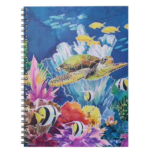Carnet Tortue verte Ocean Scene (Devant)