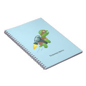 Carnet Tortue volante avec Jetpack bleu (Côté Droit)