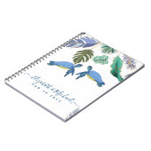 Carnet Tortues de mer Mariage bleu jaune (Côté gauche)