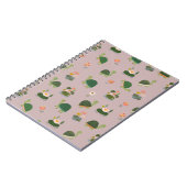 Carnet Tortues & nénuphars sur gris clair rose (Côté gauche)