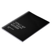 Carnet Totally Not My Murder Notebook – Funny Dark Humor  (Côté gauche)