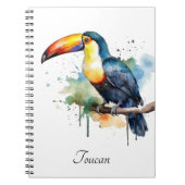 Carnet toucan coloré assis sur une branche (Devant)