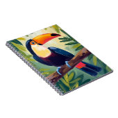 Carnet Toucan Colorful Tropical Bird Watercolor (Côté Droit)