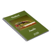 Carnet Toucan fait sur commande d'aracari se tenant sur (Côté Droit)