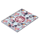 Carnet Toucans avec le monogramme exotique des fleurs | (Côté gauche)