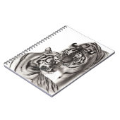 Carnet Touch - Oeuvre originale de tigre peinte à la main (Côté gauche)