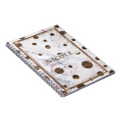 Carnet Touch of Rose Gold Marble Bronze Copper Girly (Côté Droit)