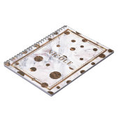 Carnet Touch of Rose Gold Marble Bronze Copper Girly (Côté gauche)