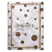 Carnet Touch of Rose Gold Marble Bronze Copper Girly (Devant)