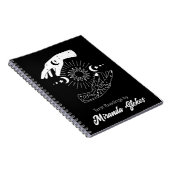 Carnet Toucher Céleste Tendance Soleil & Lune Mains Noir (Côté Droit)