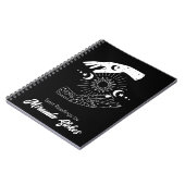 Carnet Toucher Céleste Tendance Soleil & Lune Mains Noir (Côté gauche)