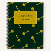 Carnet Touches de la maison d'or vert foncé (Devant)