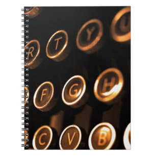 Carnet Touches de machine à écrire d'époque