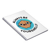 Carnet Toujours être positif coquillage pun  (Côté Droit)