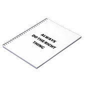 Carnet Toujours faire ce qu'il faut (Côté gauche)