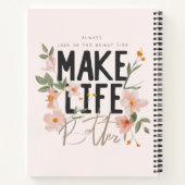 Carnet Toujours regarder du côté lumineux (Dos)